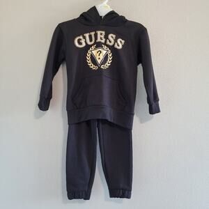 Guess Kids 2 Piece Matching Set - Hoodie and Sweatpants in Black Size 5 - 6